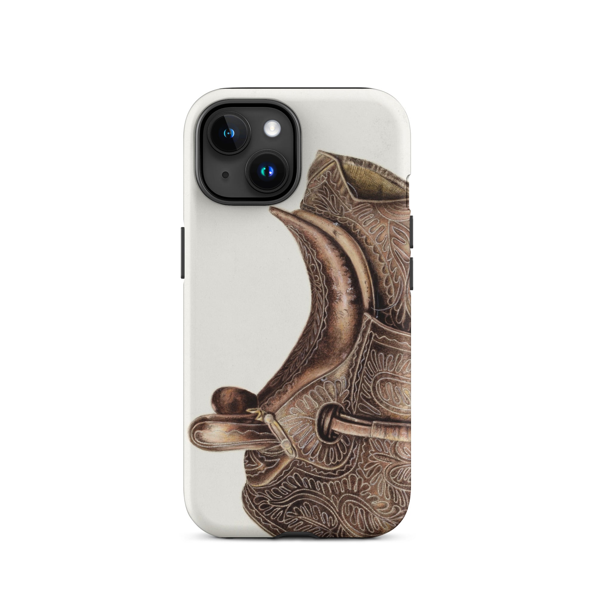 Side Saddle Bertha Semple Horse Tack Art Iphone Case, 15 / Matte, Ornate Phone Case Saddle Design
