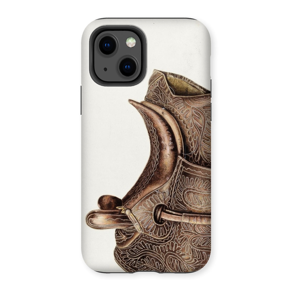 Side Saddle - Bertha Semple Horse Tack Art Iphone Case - 13 / Matte