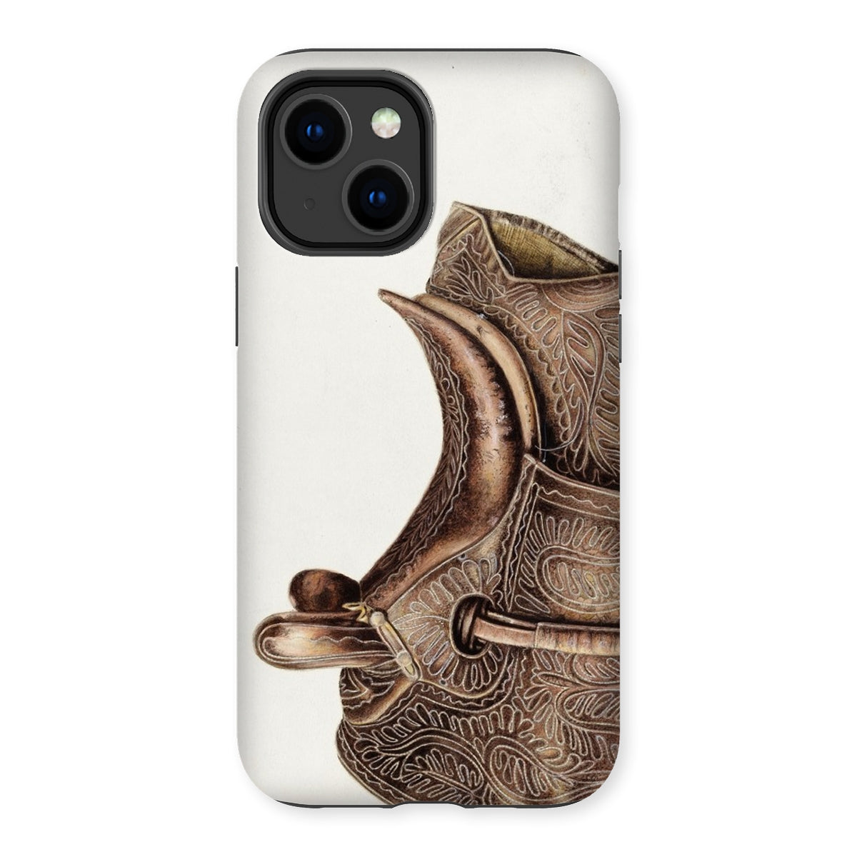 Side Saddle - Bertha Semple Horse Tack Art Iphone Case - 14 Plus / Matte