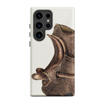 Side Saddle - Bertha Semple Horse Tack Art Phone Case, Samsung Galaxy S24 Ultra / Matte, Mobile Cases, Toby Leon
