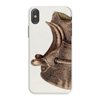 Side Saddle - Bertha Semple Horse Tack Art Iphone Case, x / Matte, Phone Case Saddle Design