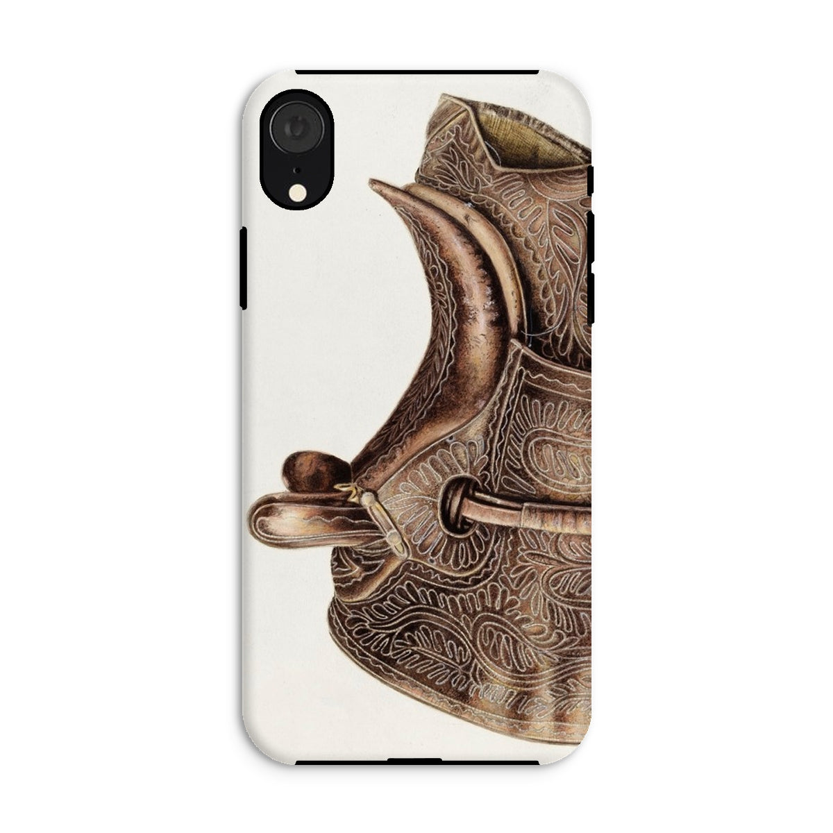 Side Saddle Bertha Semple Horse Tack Art Iphone Case, Xr / Matte, Ornate Phone Case Saddle Design