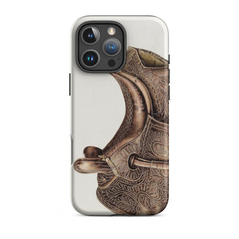 Side Saddle - Bertha Semple Horse Tack Art Phone Case Iphone 16 Pro Max / Matte Phone Case Saddle Design Bertha Semple Horse, Horse Tack,