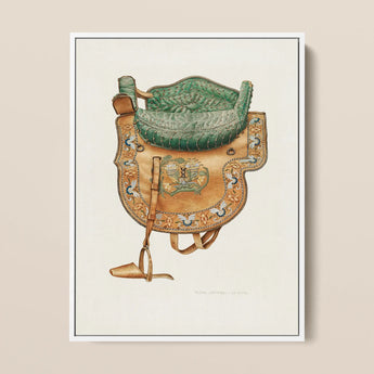 Side Saddle - Rose Campbell–gerke Equestrian Art Print / Canvas, 12x16’’ / 31x41cm / White Frame, Posters Prints & Visual Artwork, Toby Leon