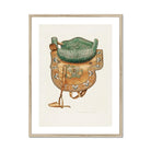Side Saddle Rose Campbell–gerke Equestrian Art Print, Ornate Leather Metal Saddle Decorative Embellishments Green Cushioned