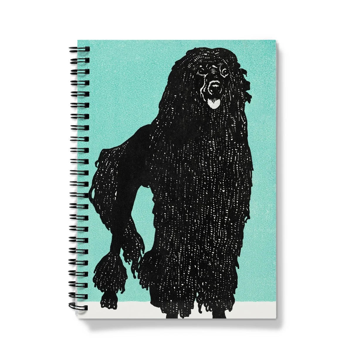 Poodle - Moriz Jung Graphic Dog Art Notebook A5 / Graph Notebooks & Notepads