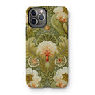 Silk Embroidery with Flowers and Leaves Iphone Case, 11 Pro / Matte, Floral Patterned Phone Case