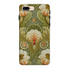 Silk Embroidery with Flowers and Leaves Iphone Case, 8 Plus / Matte, Floral Patterned Phone Case