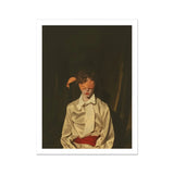 Silk - Neo-baroque Gay Mens Wear Art Print, Blindfolded Person Satin Shirt