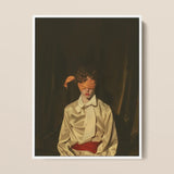 Silk - Neobarocker schwuler Herrenmode-Kunstdruck / Leinwand, 12x16’’ / 31x41cm / Weißer Rahmen, Poster Drucke & visuelle Kunstwerke, Toby Leon