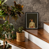 Silk - Neo-baroque Gay Mens Wear Art Print, Framed Portrait Person