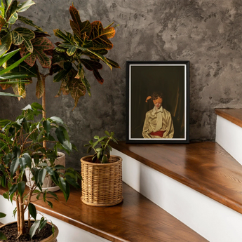 Silk - Neo-baroque Gay Mens Wear Art Print, Framed Portrait Person