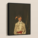 Silk - Neo-baroque Gay Mens Wear Framed Canvas, Framed Portrait Print Person Blindfold