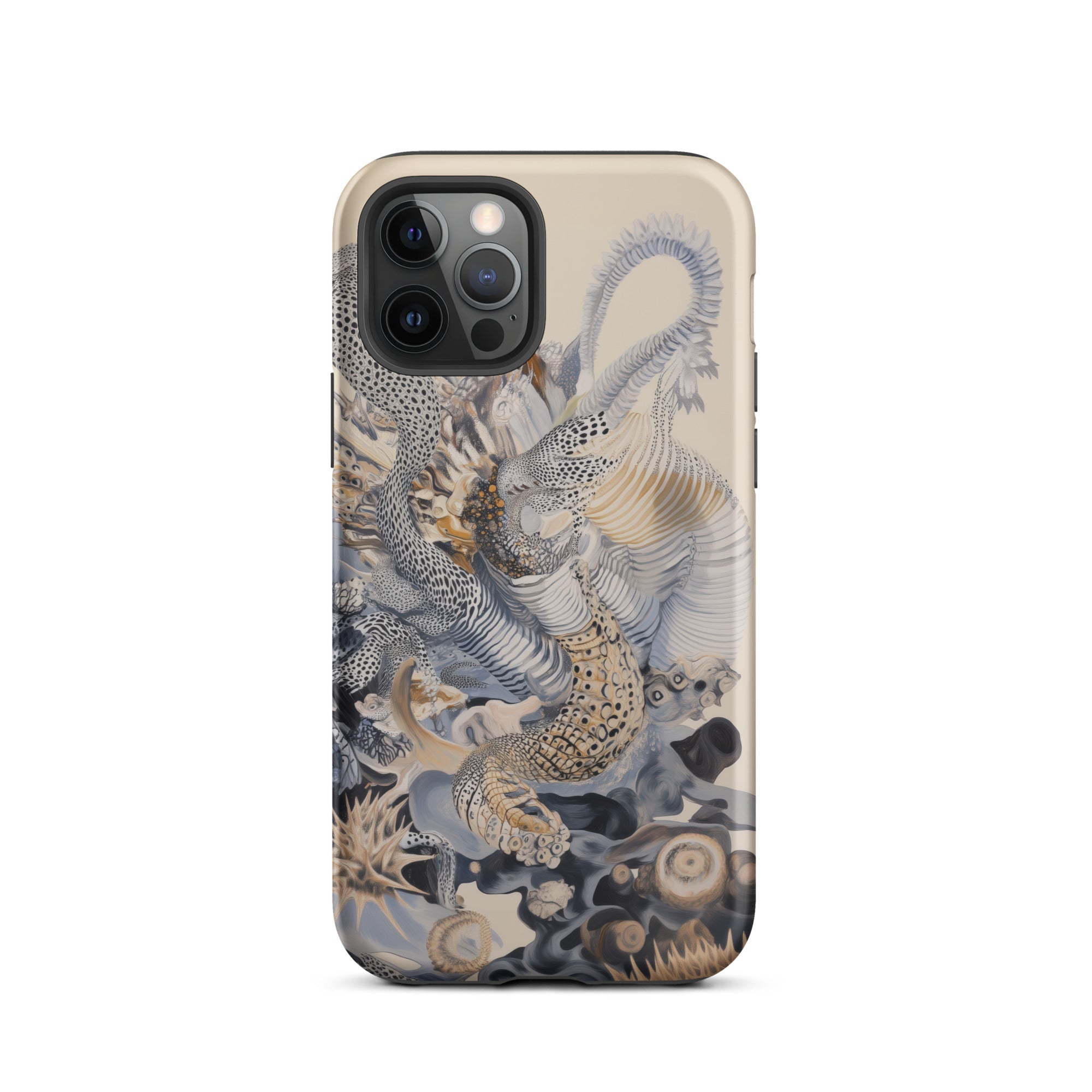 Sinuous Surreal Alien Sea Life Iphone Case, 12 Pro / Matte, Abstract Patterned Phone Case