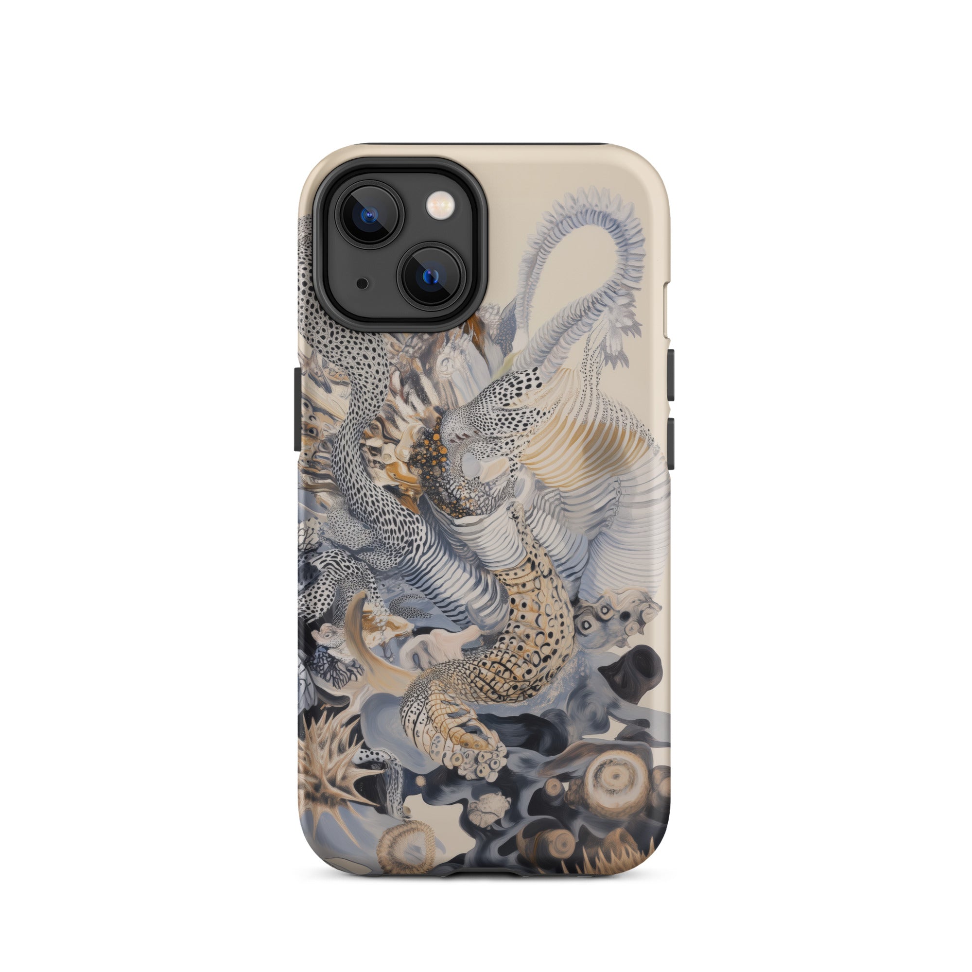 Sinuous Surreal Alien Sea Life Iphone Case, 14 / Matte, Abstract Patterned Phone Case