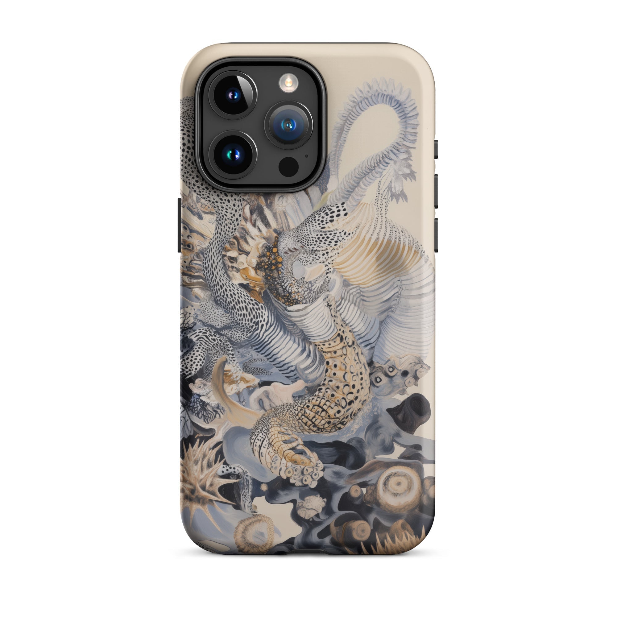 Sinuous Surreal Alien Sea Life Iphone Case, 15 Pro Max / Matte, Artistic Patterned Phone Case