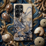 Sinuous - Surreal Alien Sea Life Phone Case Cream-colored Phone Case Intricate Detailed Illustration Marine Life Surreal Alien, Alien Sea