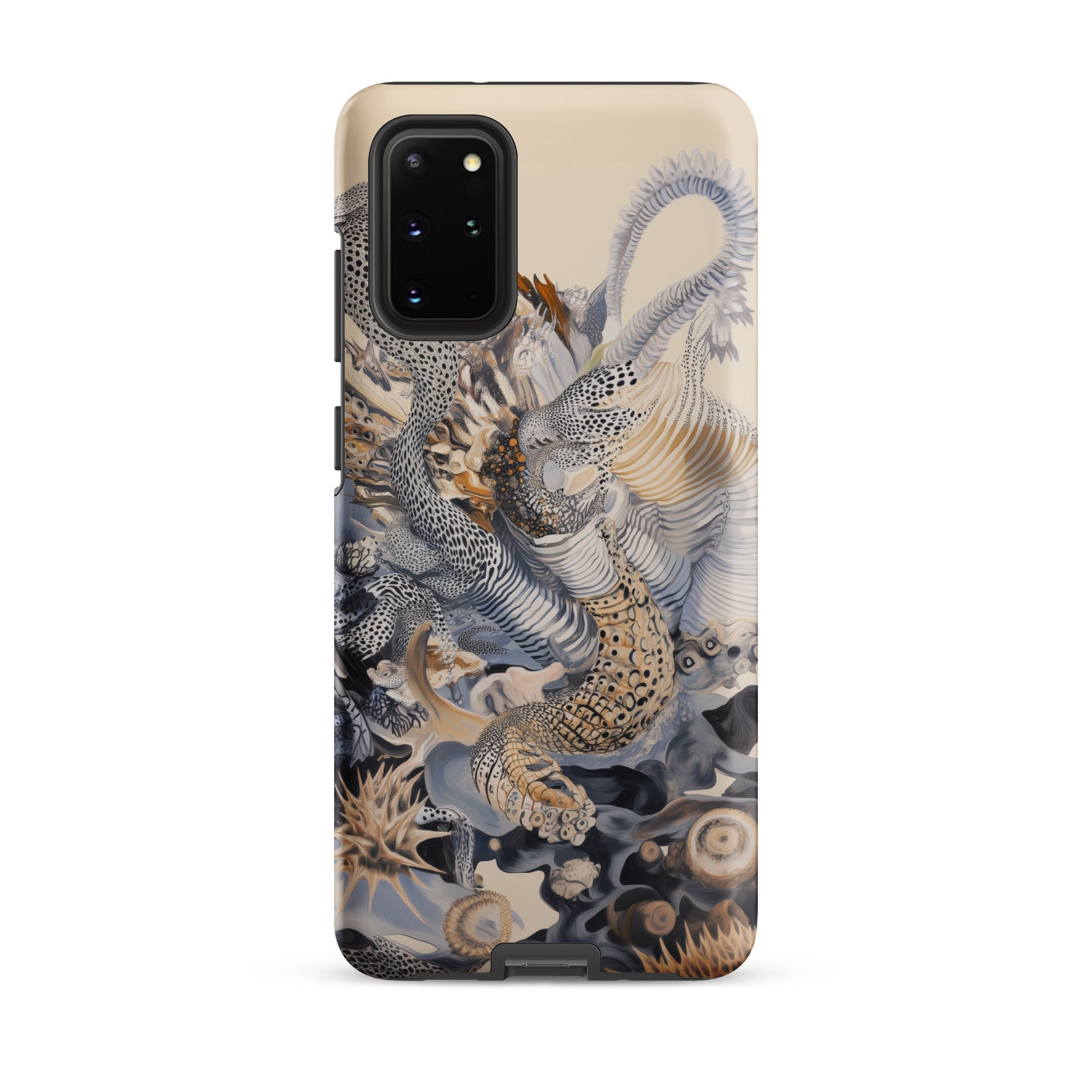 Sinuous Surreal Alien Sea Life Samsung Case, Galaxy S20 Plus / Matte, Smartphone Case Intricate Abstract Pattern Organic Shapes Textures