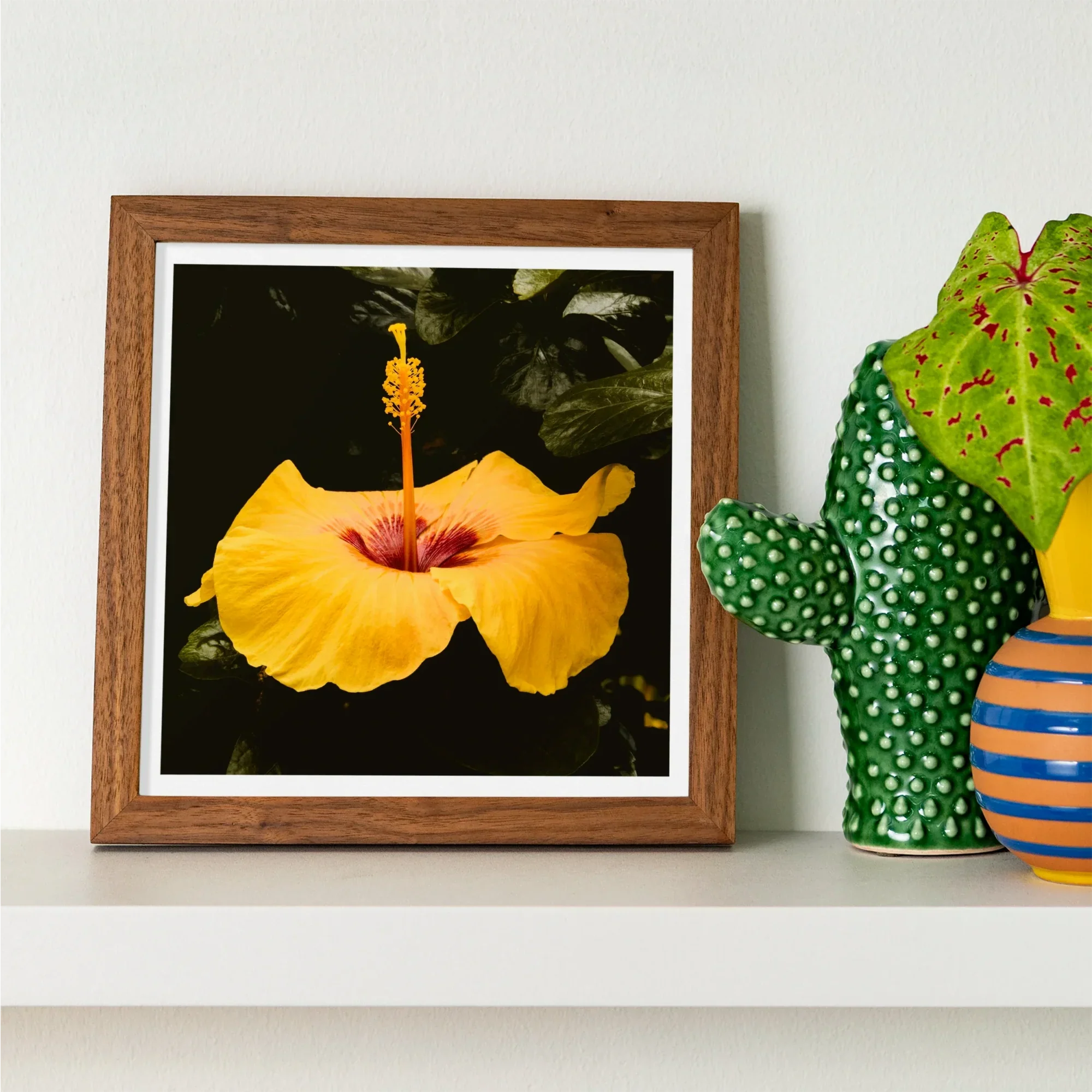 For Sita - Yellow Hibiscus Hoi an Art Print Posters Prints & Visual Artwork