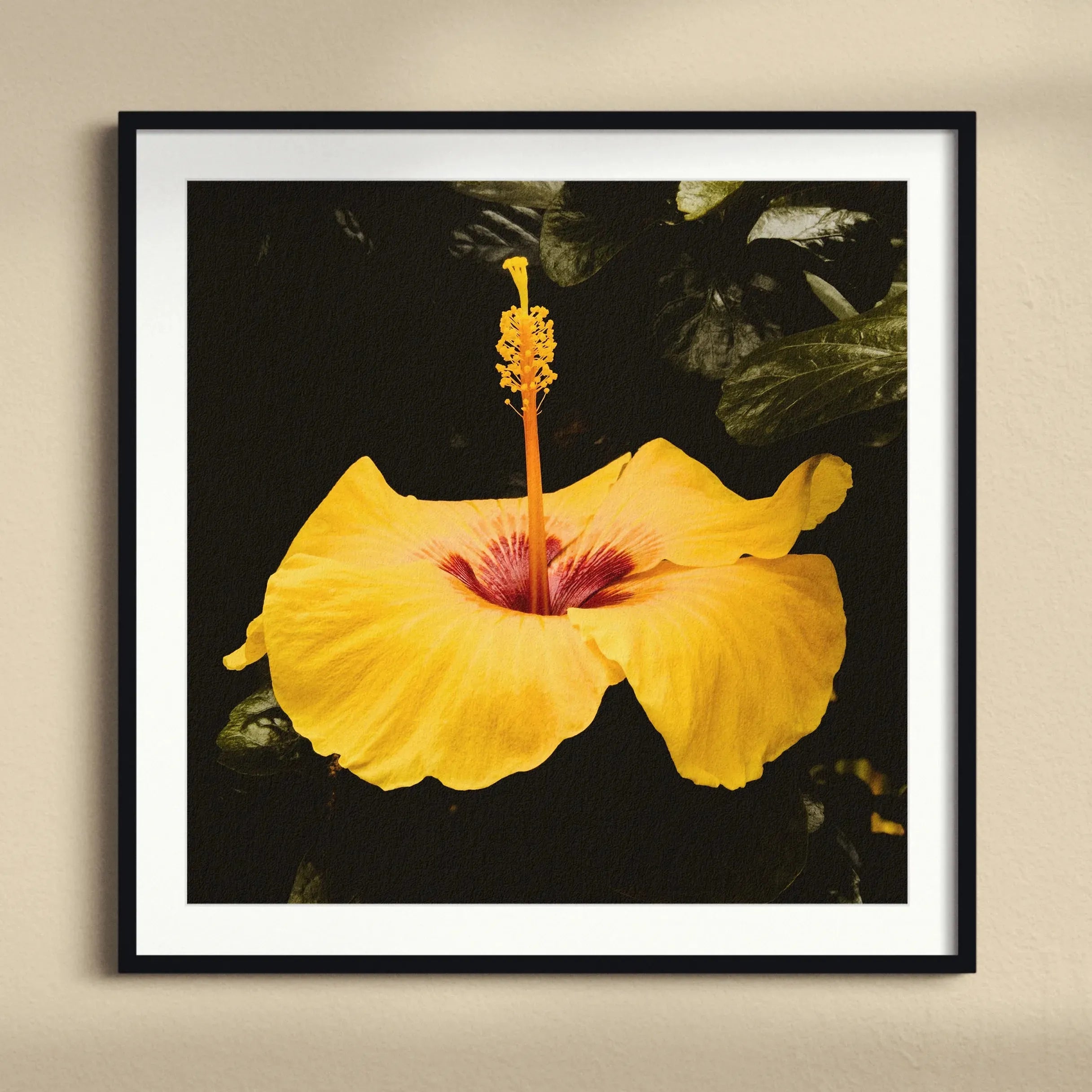 For Sita - Yellow Hibiscus Hoi An Framed Art Print - Posters Prints & Visual Artwork - Aesthetic Art