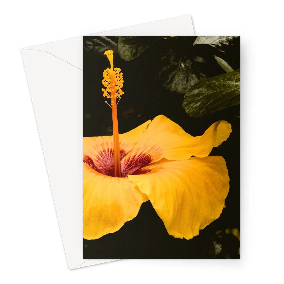 For Sita - Yellow Hibiscus Hoi An Greeting Card - A5 Portrait / 1 Card - Greeting & Note Cards - Aesthetic Art