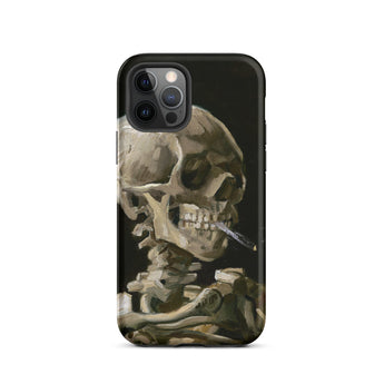 Skeleton with a Cigarette - Vincent Van Gogh Iphone Case, 12 Pro / Matte, Phone Case Skeleton