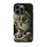 Skeleton with a Cigarette - Vincent Van Gogh Iphone Case, 14 Pro Max / Matte, Phone Case Skull Art