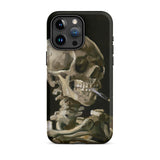Skeleton with a Cigarette - Vincent Van Gogh Iphone Case, 15 Pro Max / Matte, Phone Case Skeleton Art