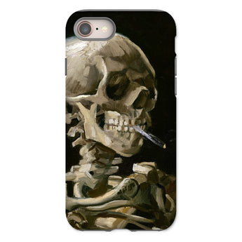 Skeleton with a Cigarette - Vincent Van Gogh Iphone Case, 8 / Matte, Phone Case Skeleton Art