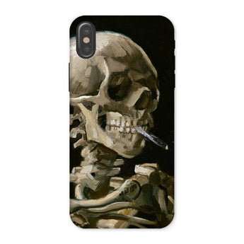 Skeleton with a Cigarette - Vincent Van Gogh Iphone Case, x / Matte, Skull Phone Case