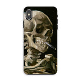 Skeleton with a Cigarette - Vincent Van Gogh Iphone Case, Xs Max / Matte, Phone Case Skeleton Art