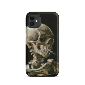 Skeleton with a Cigarette - Vincent Van Gogh Phone Case Iphone 11 / Matte Phone Case Skeleton Art Gogh’s Skeleton, Smirking Eulogy,