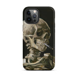 Skeleton with a Cigarette - Vincent Van Gogh Phone Case Iphone 12 Pro Max / Matte Phone Case Skeleton Art Gogh’s Skeleton, Smirking Eulogy,
