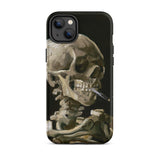 Skeleton with a Cigarette - Vincent Van Gogh Phone Case Iphone 14 Plus / Matte Phone Case Skeleton Art Gogh’s Skeleton, Smirking Eulogy,