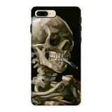 Skeleton with a Cigarette - Vincent Van Gogh Phone Case Iphone 8 Plus / Matte Phone Case Skeleton Art Gogh’s Skeleton, Smirking Eulogy,