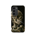 Skeleton with a Cigarette Vincent Van Gogh Samsung Case, Galaxy S23 / Matte, Black Smartphone Case Skeletal Figure Cigarette