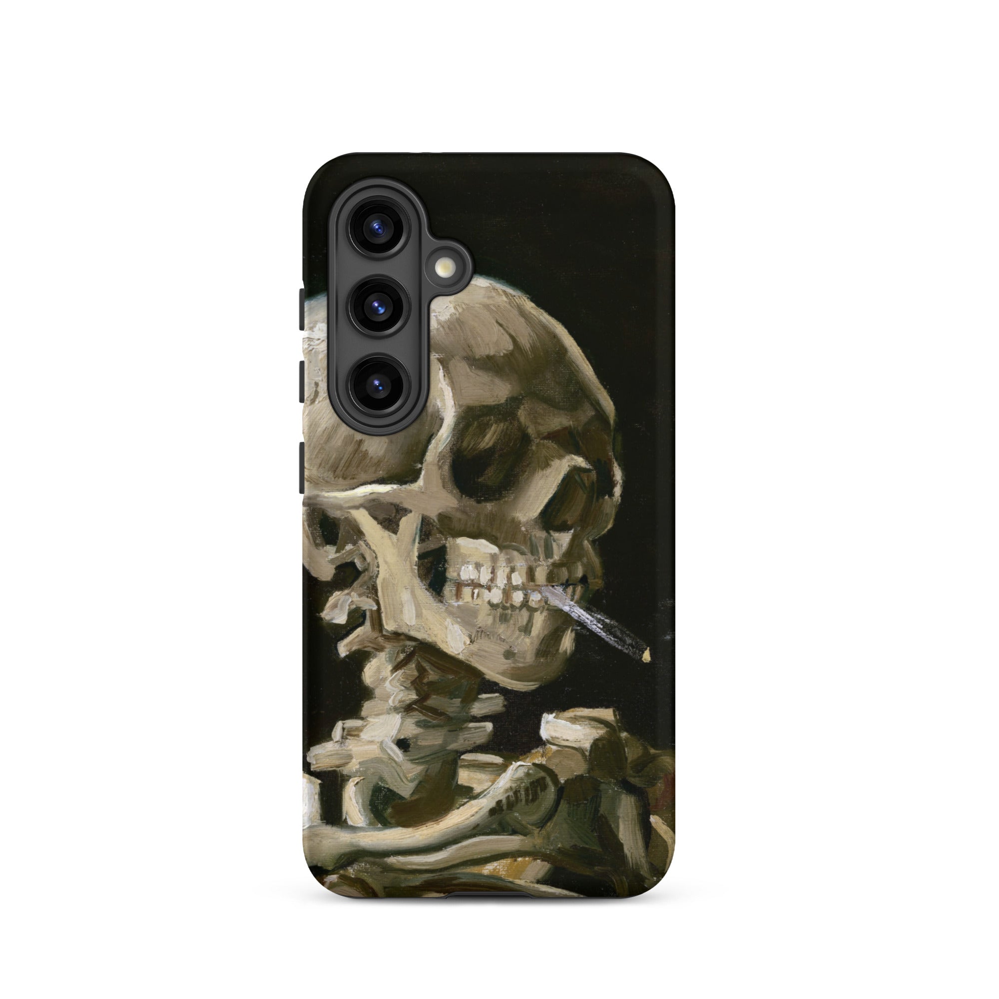 Skeleton with a Cigarette Vincent Van Gogh Samsung Case, Galaxy S24 / Matte, Smartphone Case Skeleton Cigarette