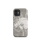 Skull and a Rib Cage Katsushika Hokusai Iphone Case, 12 Mini / Matte, Skull Themed Phone Case