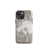 Skull and a Rib Cage - Katsushika Hokusai Iphone Case, 13 Mini / Matte, Skull-themed Iphone Case