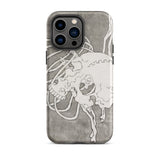 Skull and a Rib Cage - Katsushika Hokusai Iphone Case, 14 Pro Max / Matte, Gray Phone Case Skull Design