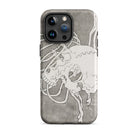 Skull and a Rib Cage - Katsushika Hokusai Iphone Case, 15 Pro Max / Matte, Skull-themed Phone Case