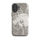 Skull and a Rib Cage - Katsushika Hokusai Iphone Case, 16 Plus / Matte, Skull-themed Phone Case