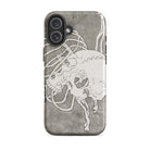 Skull and a Rib Cage Katsushika Hokusai Iphone Case, 16 Plus / Matte, Skull Themed Phone Case