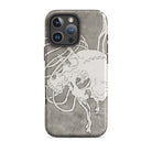 Skull and a Rib Cage Katsushika Hokusai Iphone Case, 16 Pro Max / Matte, Skull Themed Iphone Case