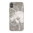 Skull and a Rib Cage - Katsushika Hokusai Iphone Case, x / Matte, Skeleton-themed Phone Case