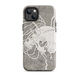 Skull and a Rib Cage - Katsushika Hokusai Phone Case Iphone 14 Plus / Matte Gray Phone Case Skull Design Katsushika Hokusai Iphone Case,