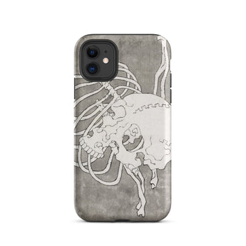 Skull and a Rib Cage - Katsushika Hokusai Phone Case Iphone 11 / Matte Skull Ribcage Phone Case Katsushika Hokusai Iphone Case, Iphone, Rib