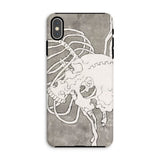Skull and a Rib Cage - Katsushika Hokusai Phone Case Iphone Xs Max / Matte Skeleton-themed Phone Case Katsushika Hokusai Iphone Case,