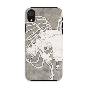 Skull and a Rib Cage - Katsushika Hokusai Phone Case Iphone Xr / Matte Skeleton-themed Phone Case Katsushika Hokusai Iphone Case, Iphone,