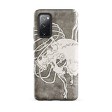 Skull and a Rib Cage - Katsushika Hokusai Phone Case Samsung Galaxy S20 Fe / Matte Sleek Matte-finish Phone Case Stylized White Skeletal